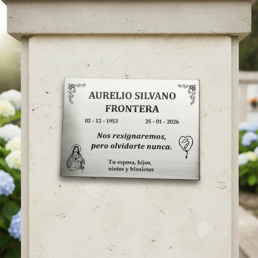 Placa Recordatoria Acero Inoxidable